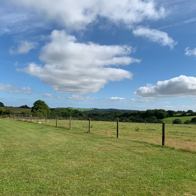 countryside view from campsite