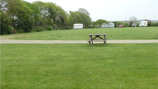 picnic table on the campsite
