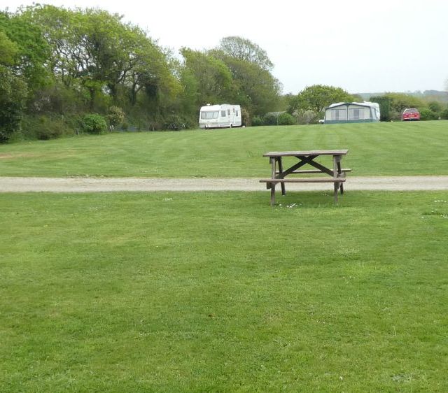 picnic table on the campsite