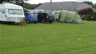 caravan and tents