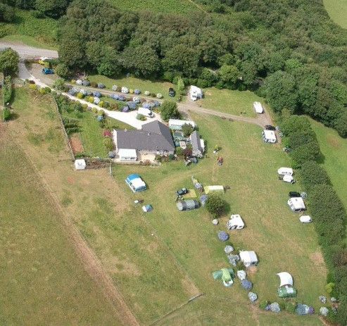 Campsite aerial view