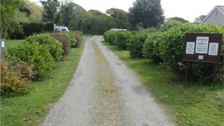 entrance road to the campsite