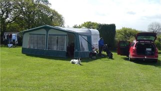 tent and caravan